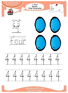 Çocuklar İçin Çizgi Çalışma Sayfaları 